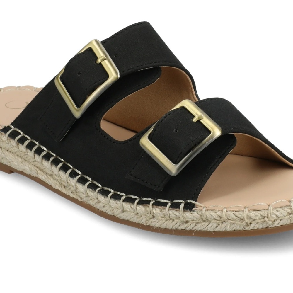 ‼️ SOLD ‼️ White Mountain Black Espadrille Sandals